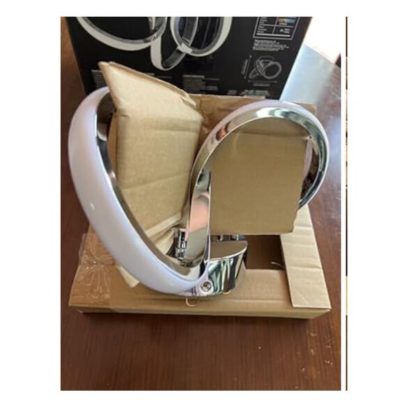 Artika Swirl Flush Mount Light Fixture, Chrome - Picture 7 of 8